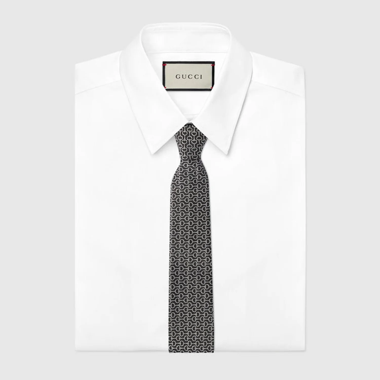 815997 4E009 1063 BLACK GUCCI MEN TIE - Image 3