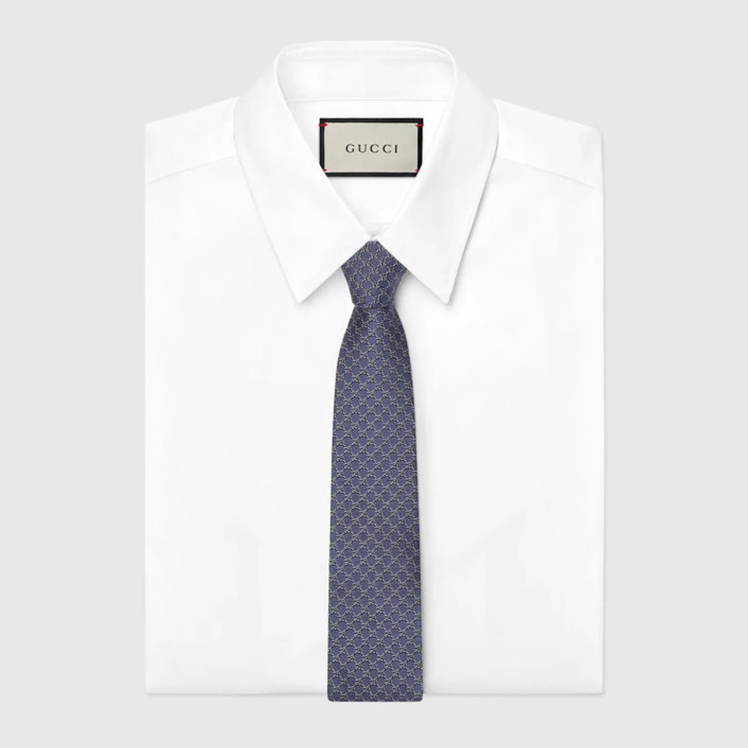 816002 4E009 4568 BLUE GUCCI MEN TIE - Image 3