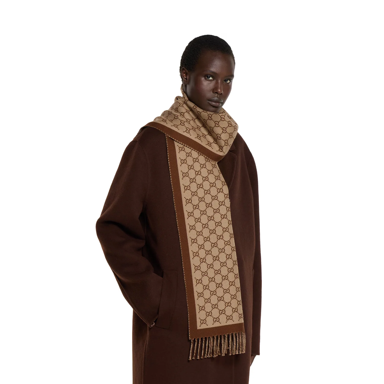 Gucci Gg Wool Scarf - Image 3