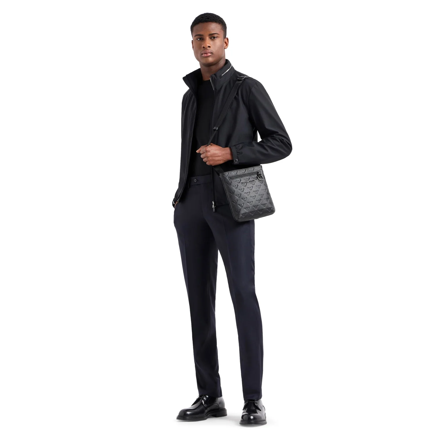 Full-Zip Nylon Blouson With Stowaway Hood - Image 2
