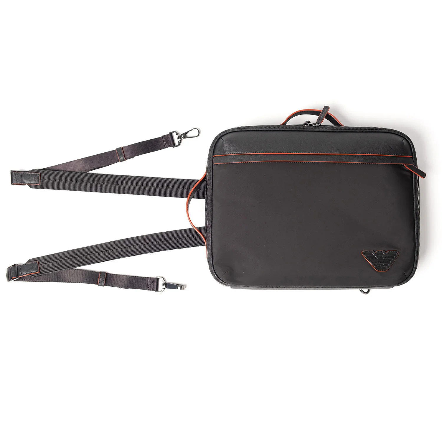 Asv Regenerated Saffiano And Recycled Nylon Business Bag With Shoulder Straps - Image 3