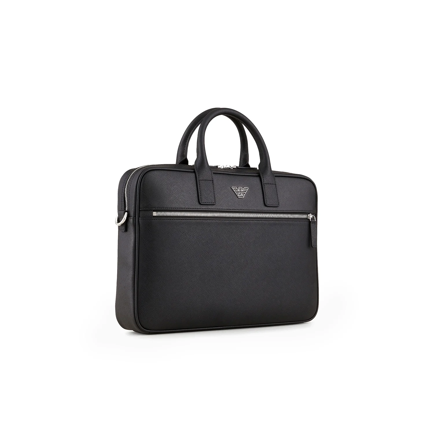 Asv Regenerated Saffiano Leather Business Bag With Eagle Plate - Image 2
