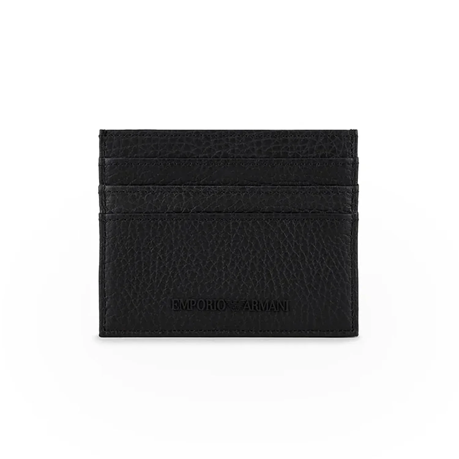Asv Regenerated Saffiano Leather Card Holder With Eagle Plate