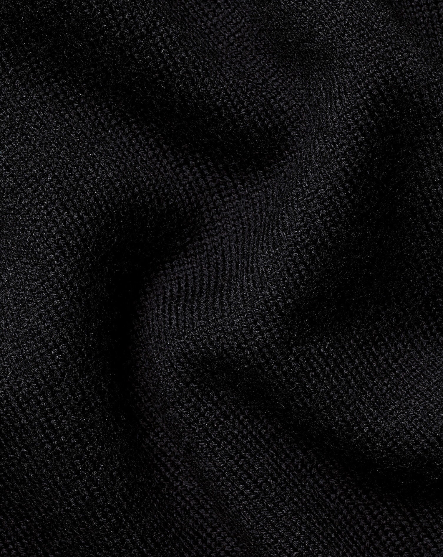 BLACK PURE MERINO ROLL NECK JUMPER - Image 6