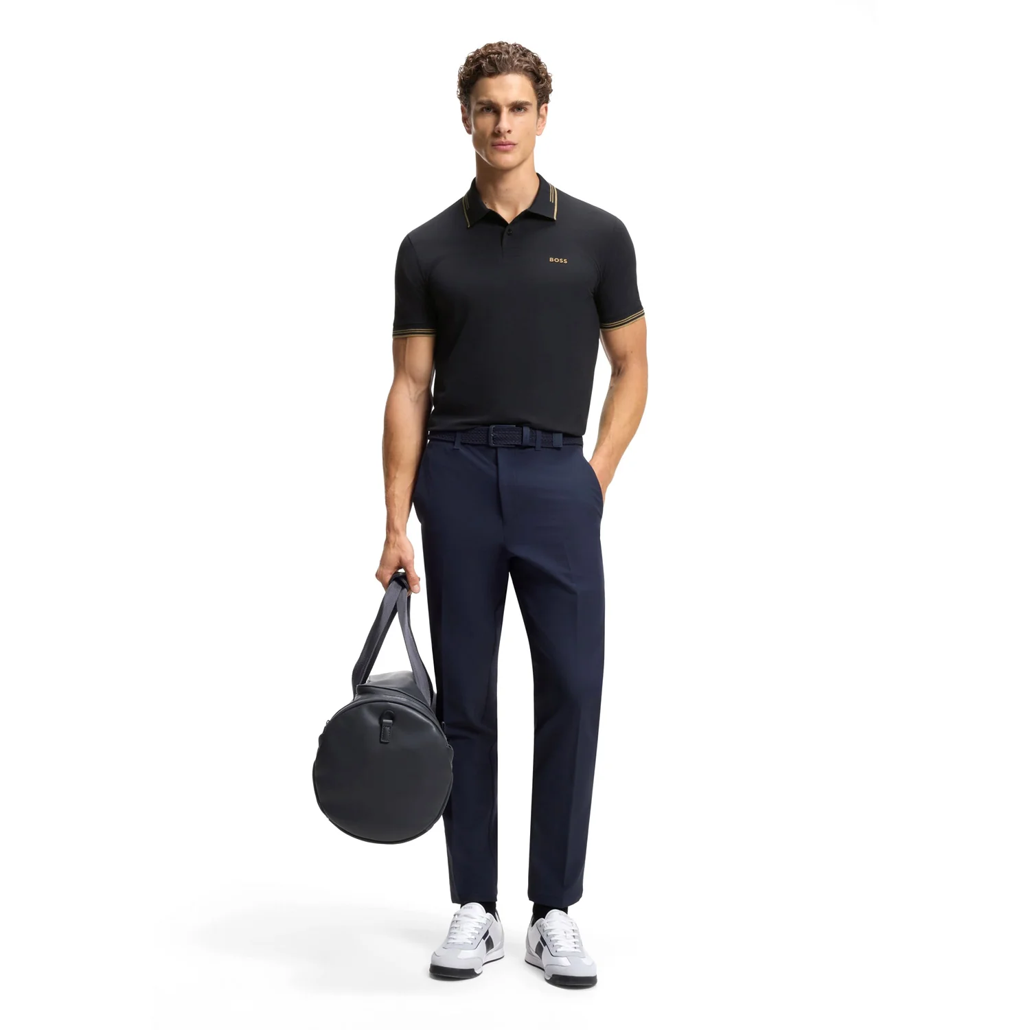 BOSS Stretch-cotton slim-fit polo shirt with branding - Image 3