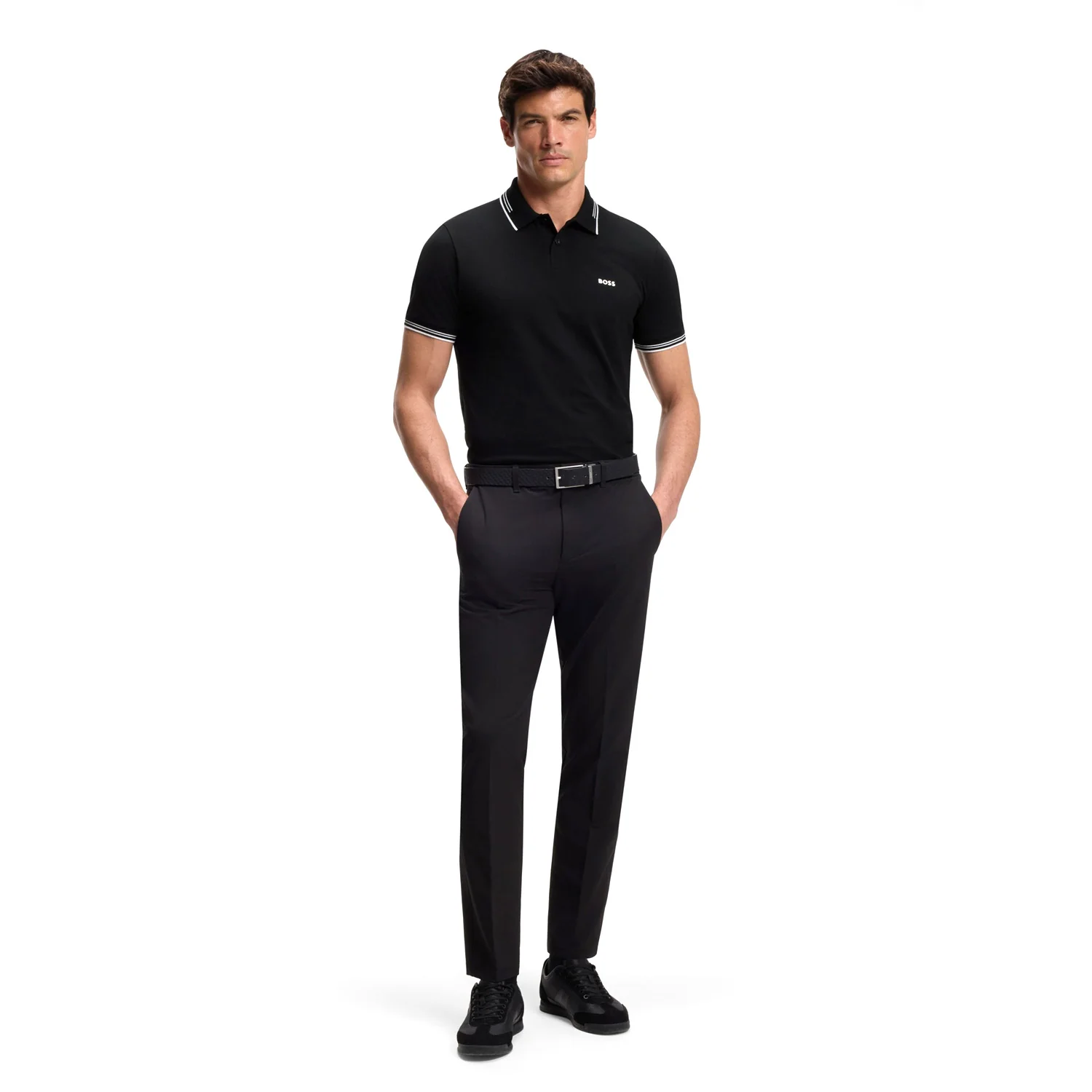 BOSS Stretch-cotton slim-fit polo shirt with branding - Image 3