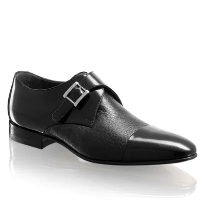CAEN BLACK BRUSHED CALFSKIN + HIDROCHOERIS LEATHER SOLE - Image 3