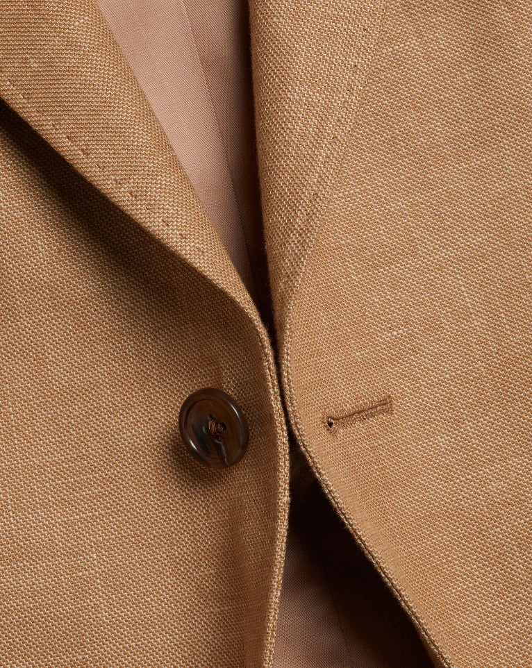 CAMEL SLIM FIT LINEN COTTON BLAZER - Image 5