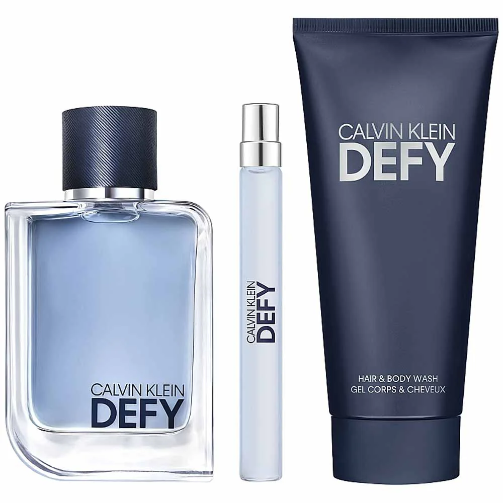 CK DEFY MEN 3S SET (EDT 100ML+EDT 10ML+ HAIR & B/W 100ML)