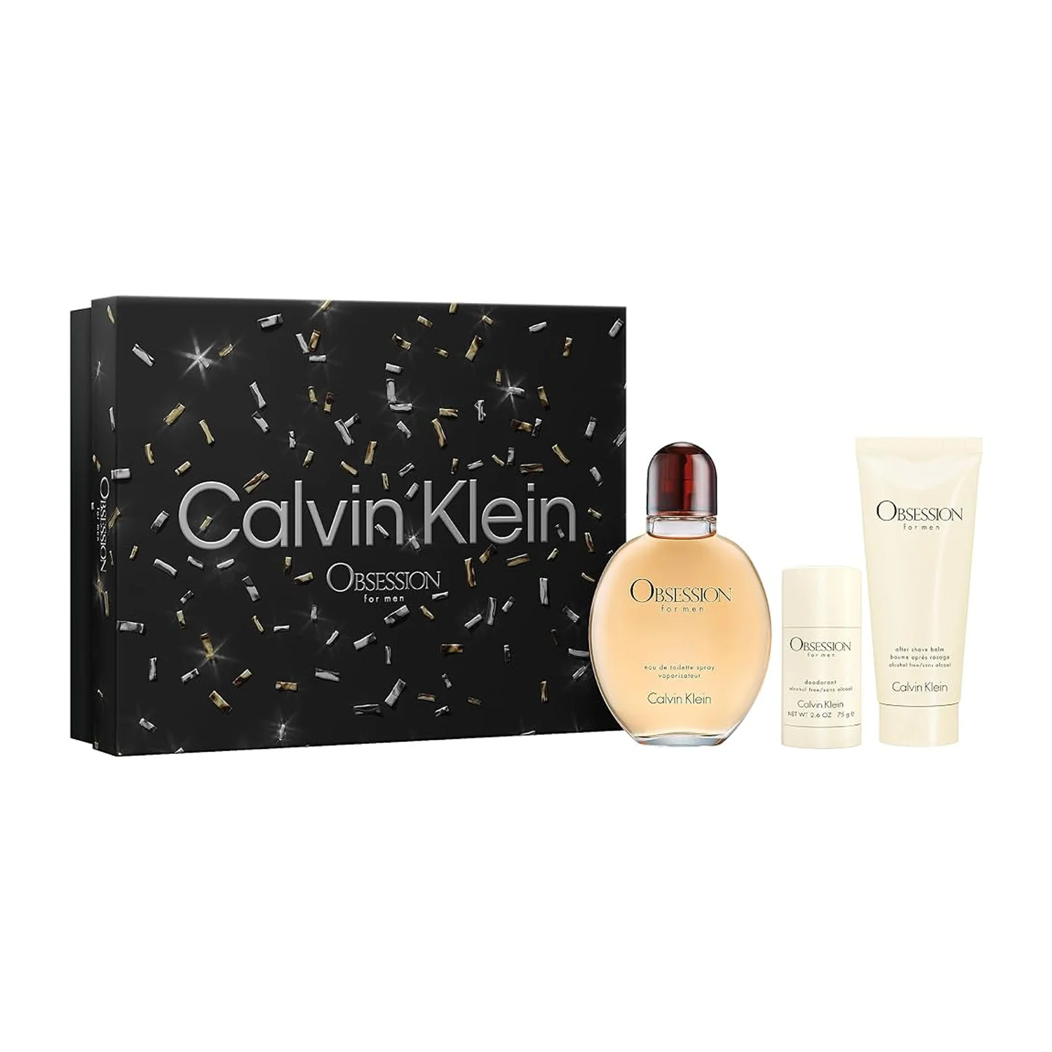 CK OBSESSION MEN 3S SET(EDT 125ML+A/S 100ML + STICK 75G) - Image 2