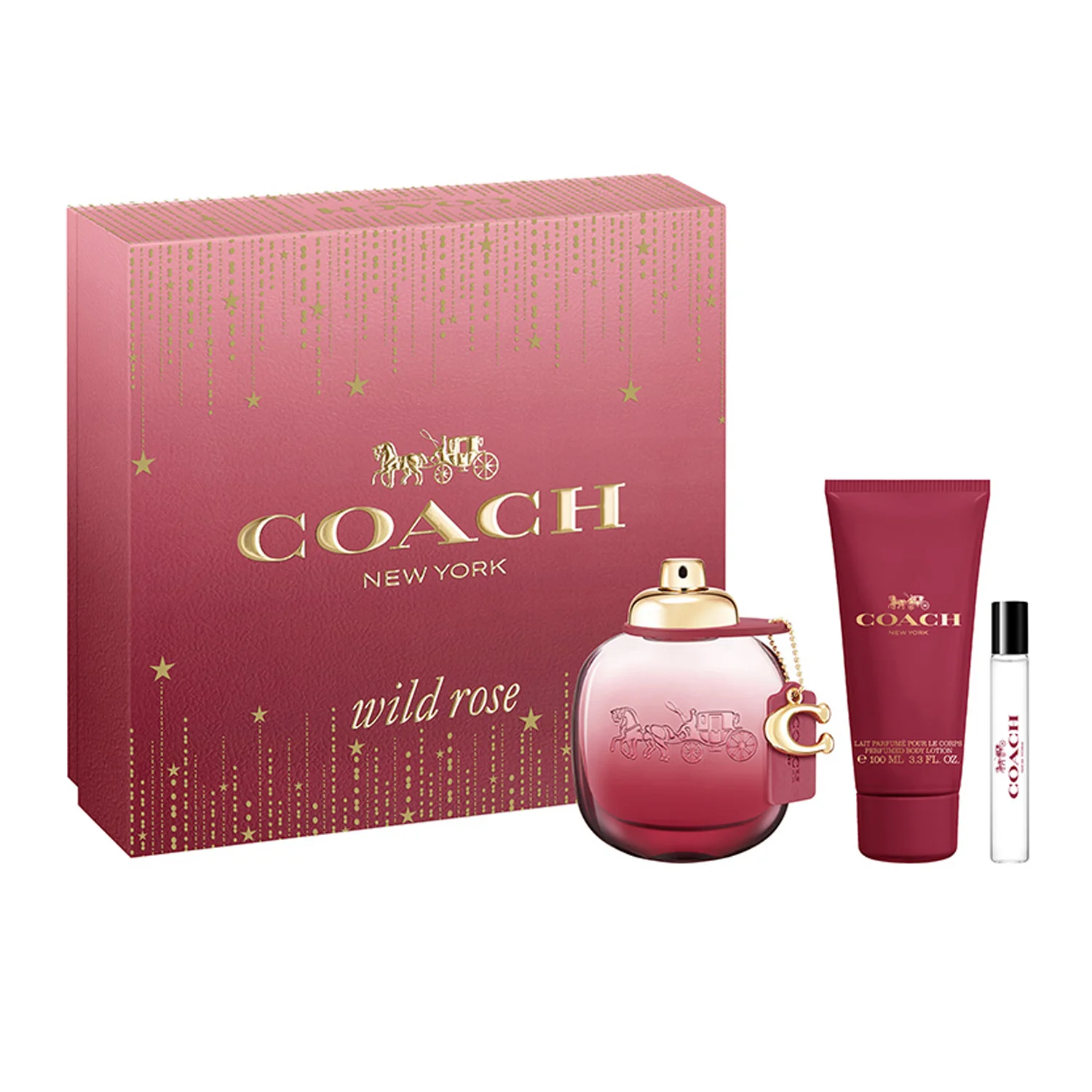 COACH WILD ROSE WOMEN 3PS SET (EDP 90ML+100ML B/L+EDP 7.5 ML)