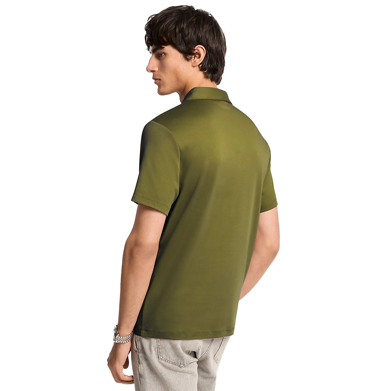 Michael Kors Mens Embroidered Logo Cotton Polo Shirt - Image 2