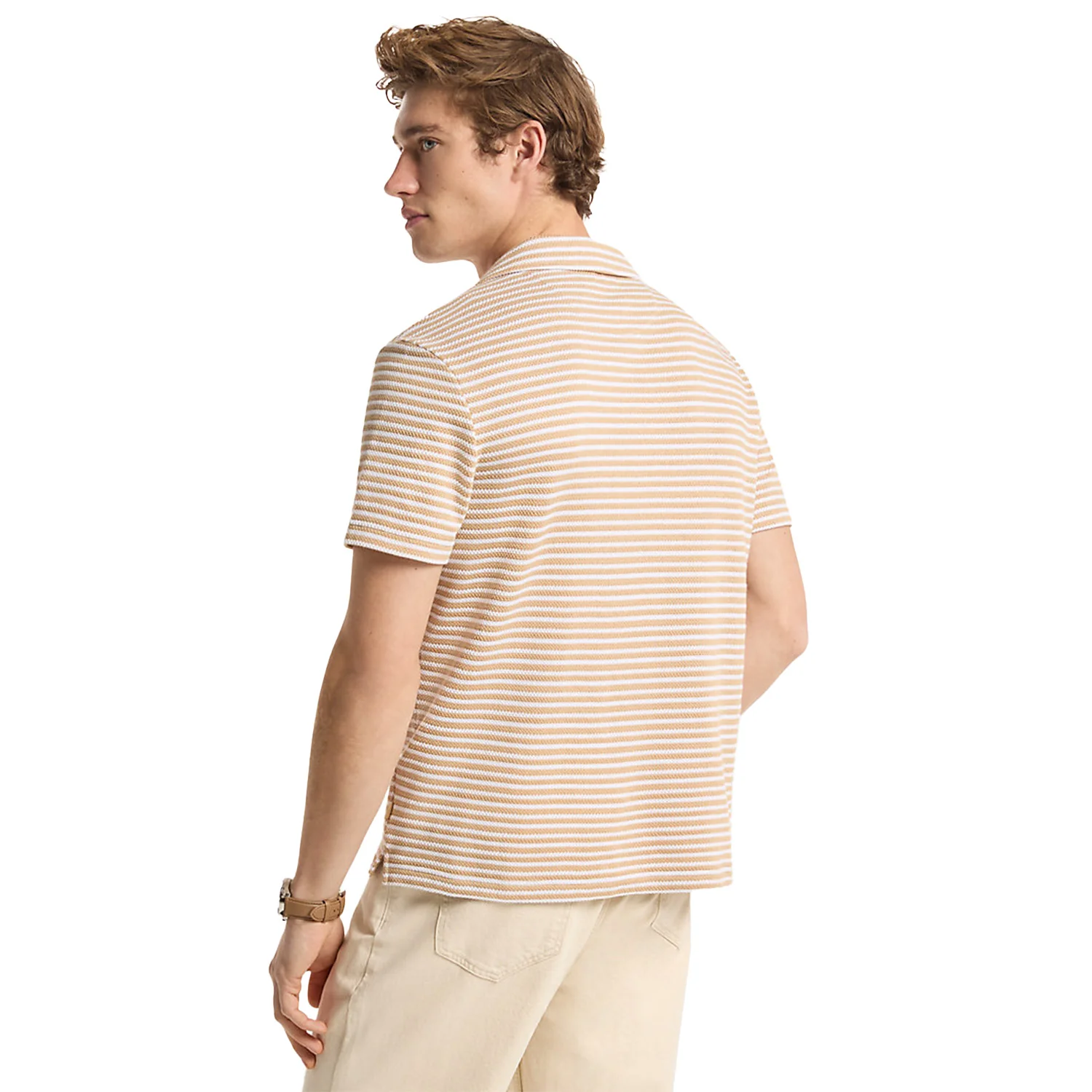 Michael Kors Mens Johnny Striped Jacquard Polo Shirt - Image 2