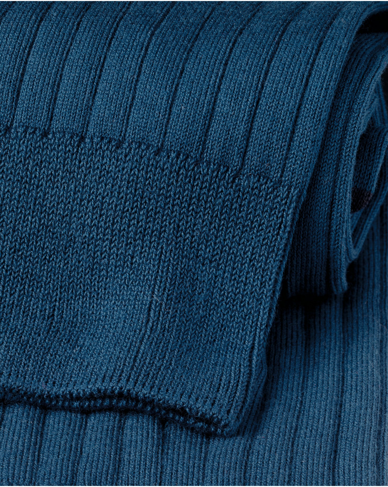 DARK TURQUOISE BLUE COTTON RIB SOCKS - Image 2