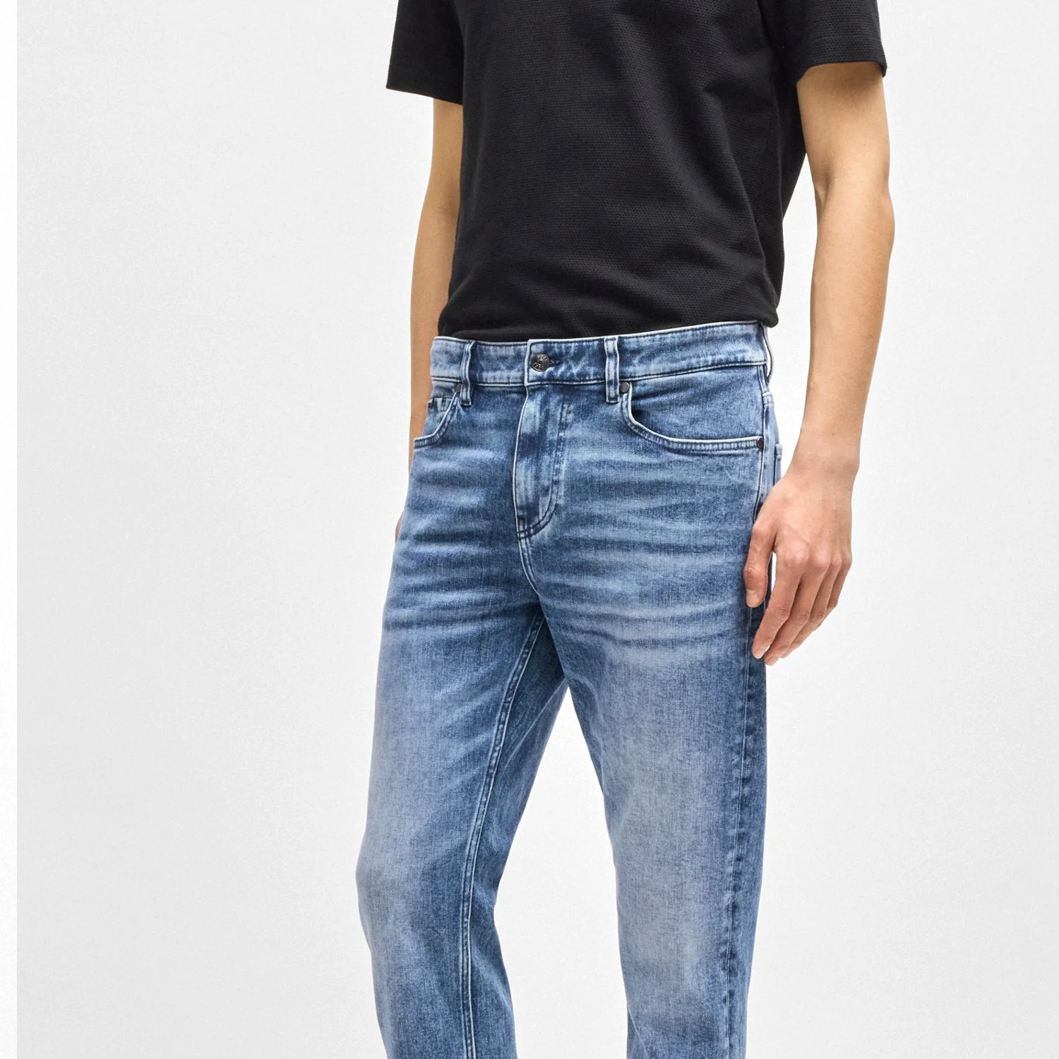 Delaware Slim-Fit Jeans In Blue Stretch Denim - Image 2