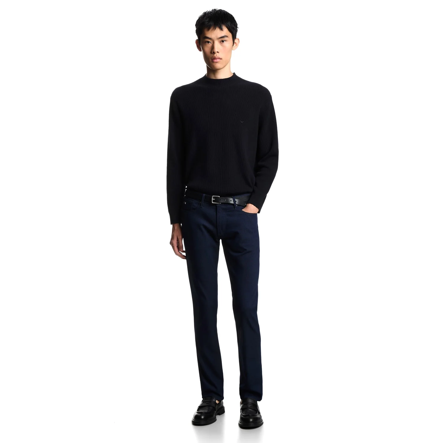 J06 Slim-Fit, Micro Polka-Dot Denim Jeans - Image 2