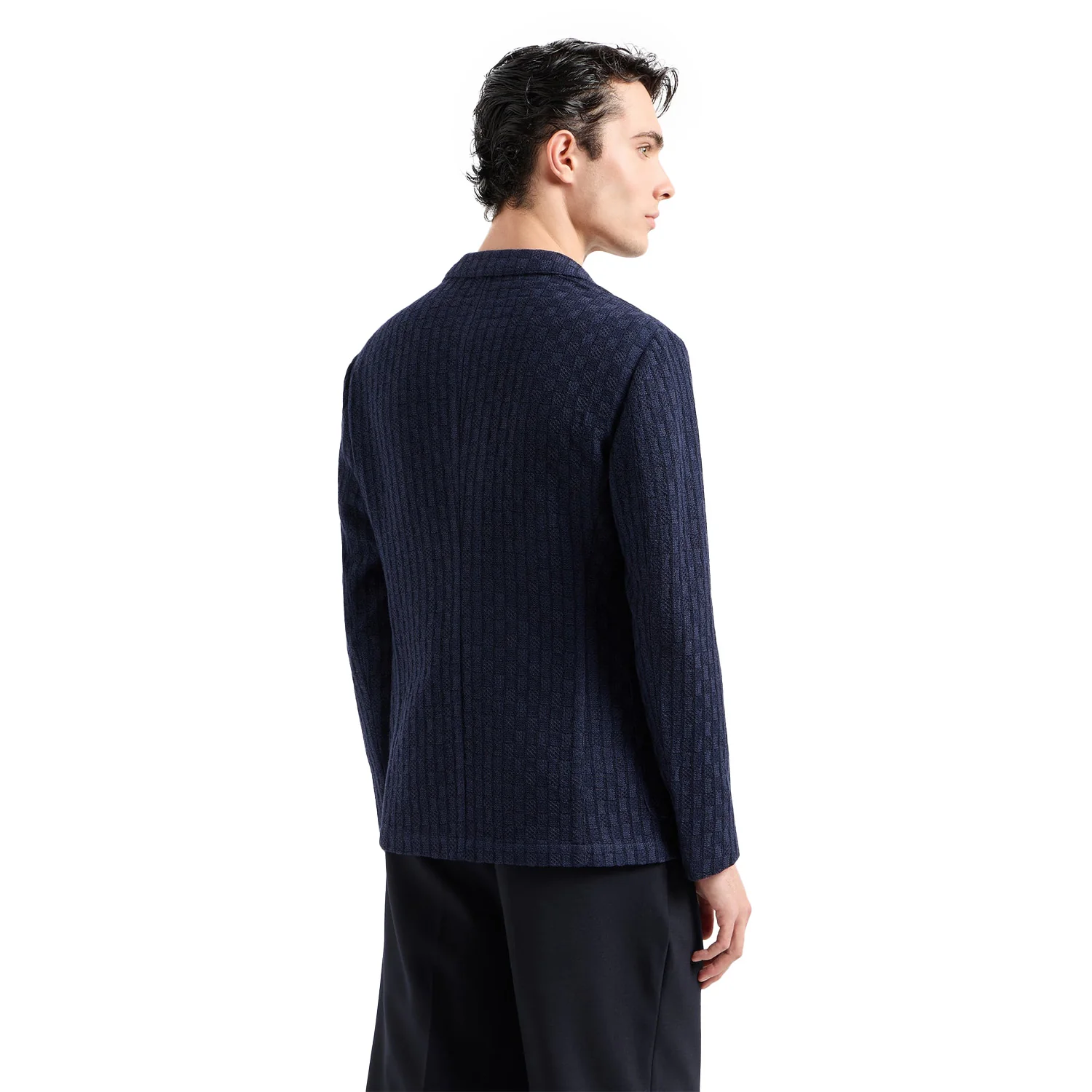 EM000437 AF11920 UB099 BLU ACCIAIO ARMANI MEN BLAZZER - Image 4