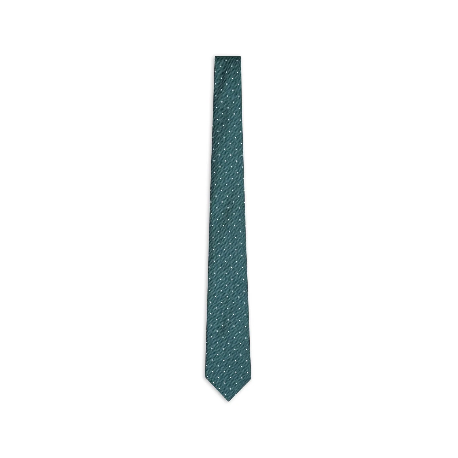 Pure Silk Tie With Jacquard Micro-Pattern