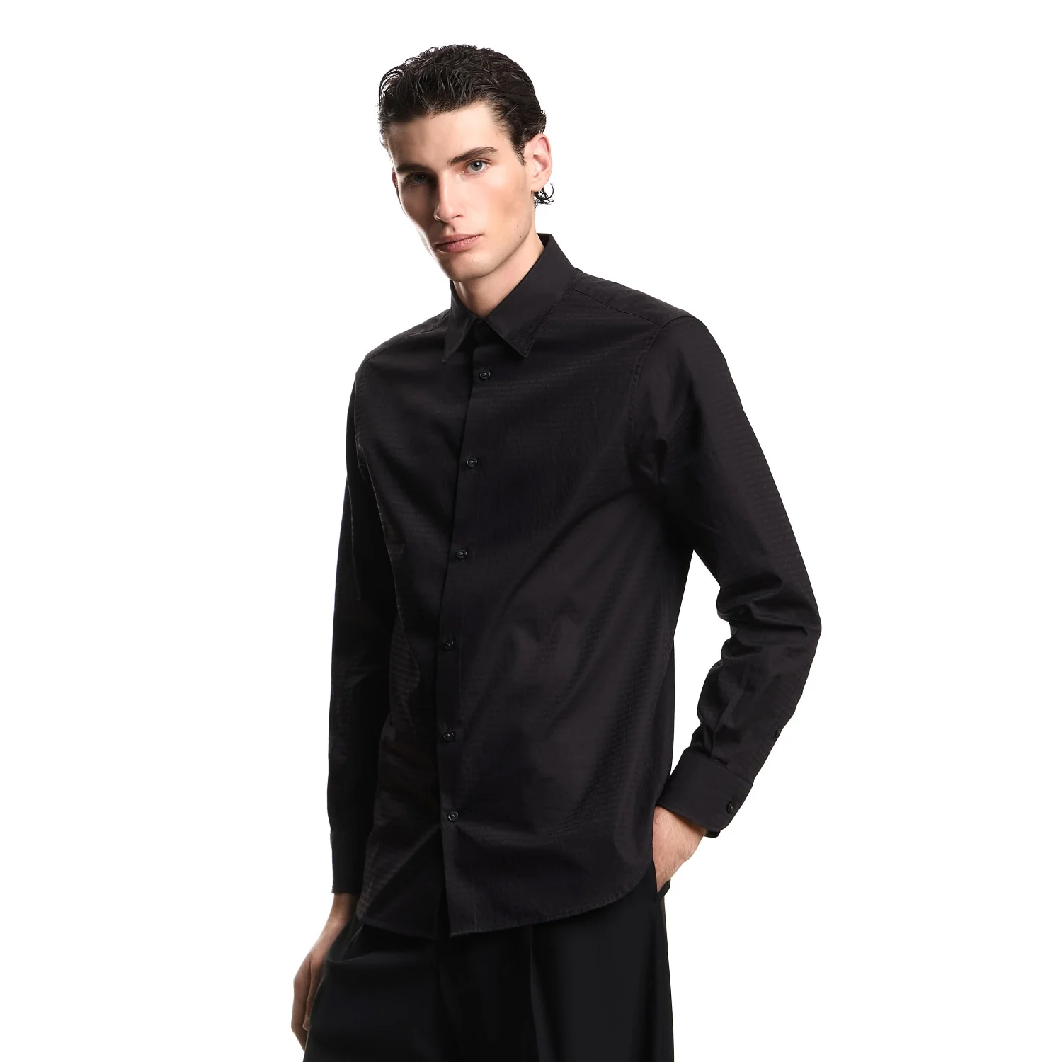 Em Jacquard Shirt With All-Over Lettering - Image 2