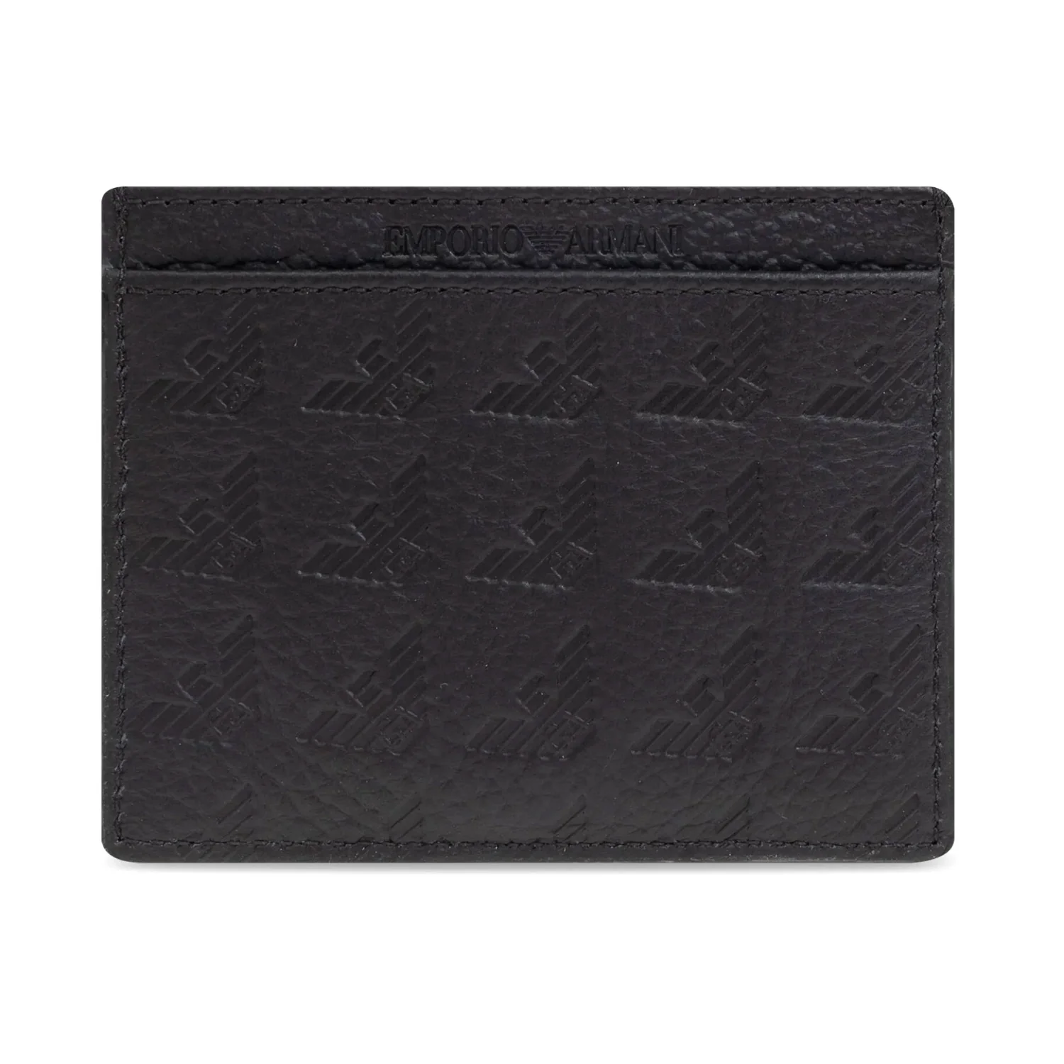 Eagle-Embossed Leather Card Holder - Image 3
