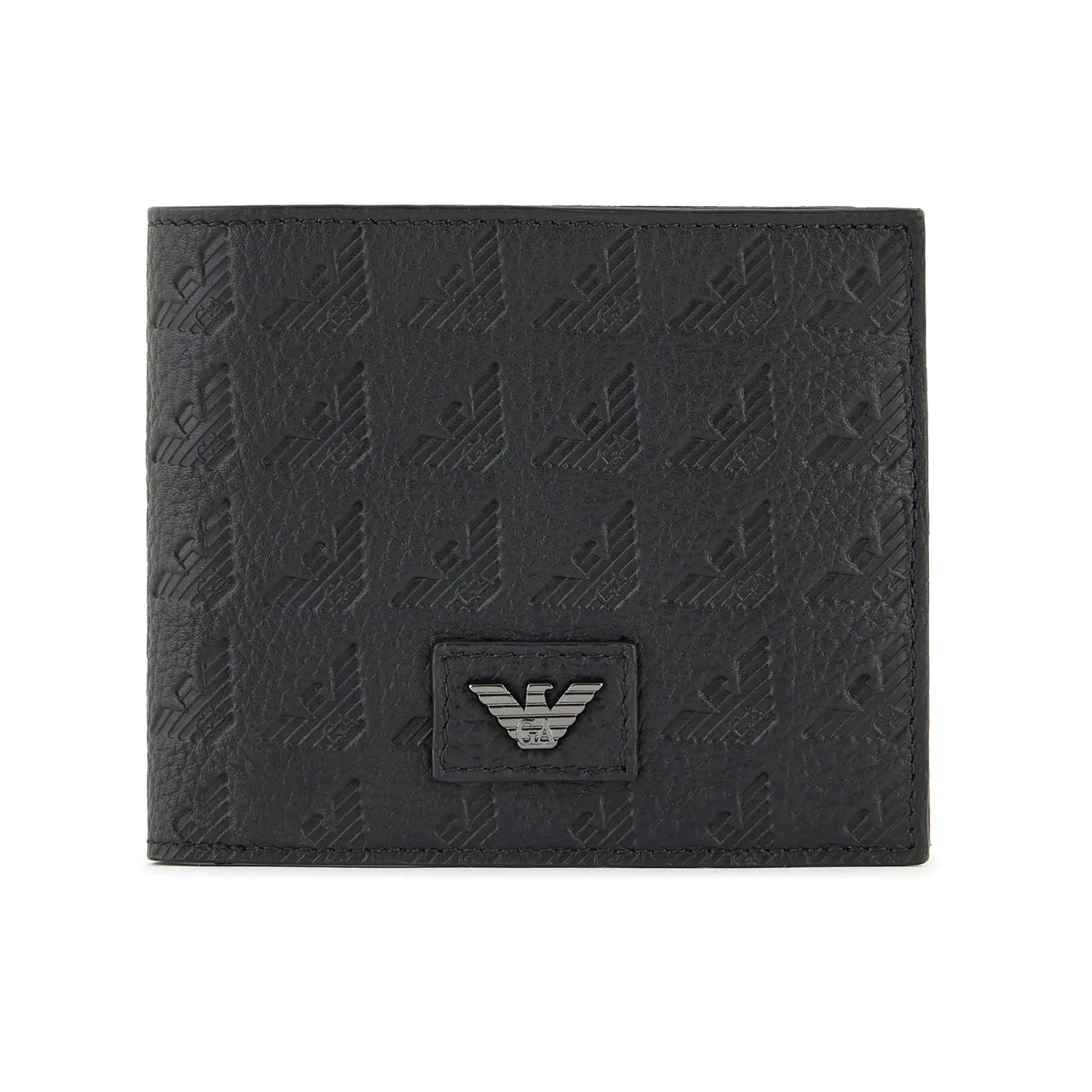 Portafoglio Coin Pocket In Pelle Embossed Eagle All Over