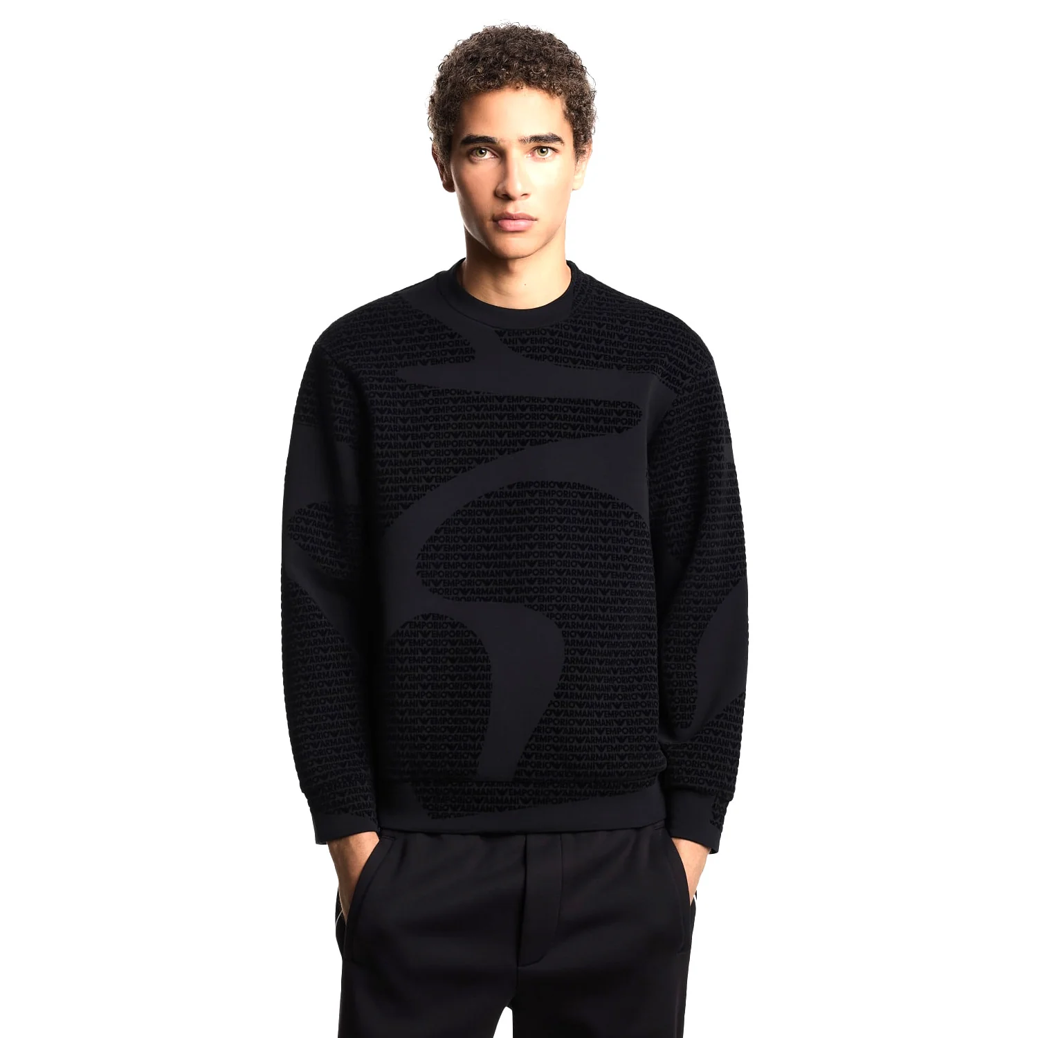 Asv Lyocell-Blend Jersey Sweatshirt With All-Over Flocked Logo - Image 2
