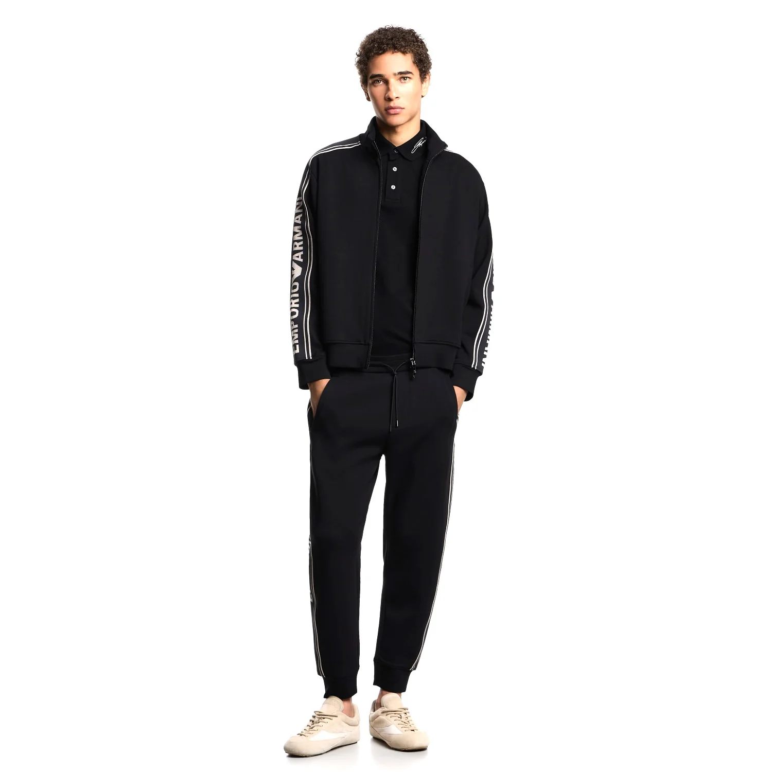 Asv Double-Jersey Joggers With Logo Stripes - Image 2