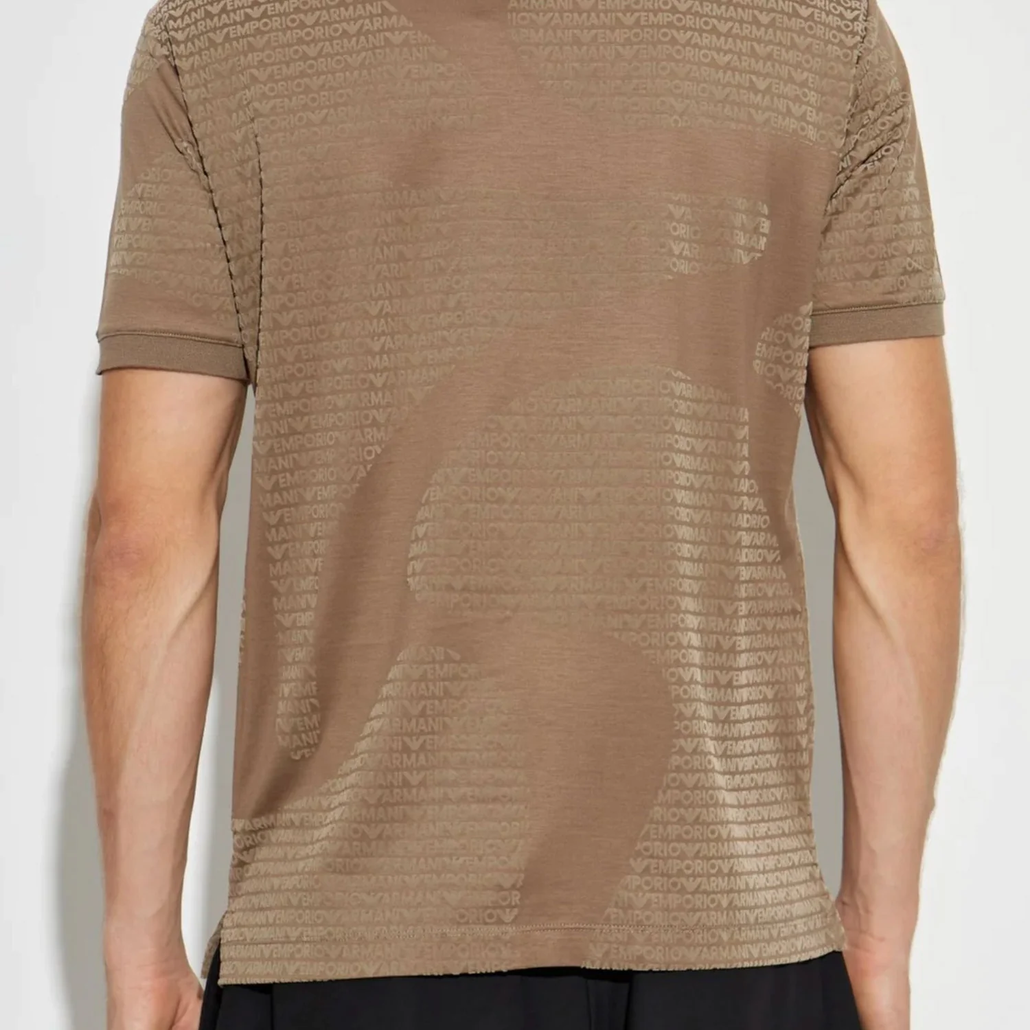 Asv Lyocell-Blend Jersey Polo Shirt With All-Over Flocked Logo - Image 3