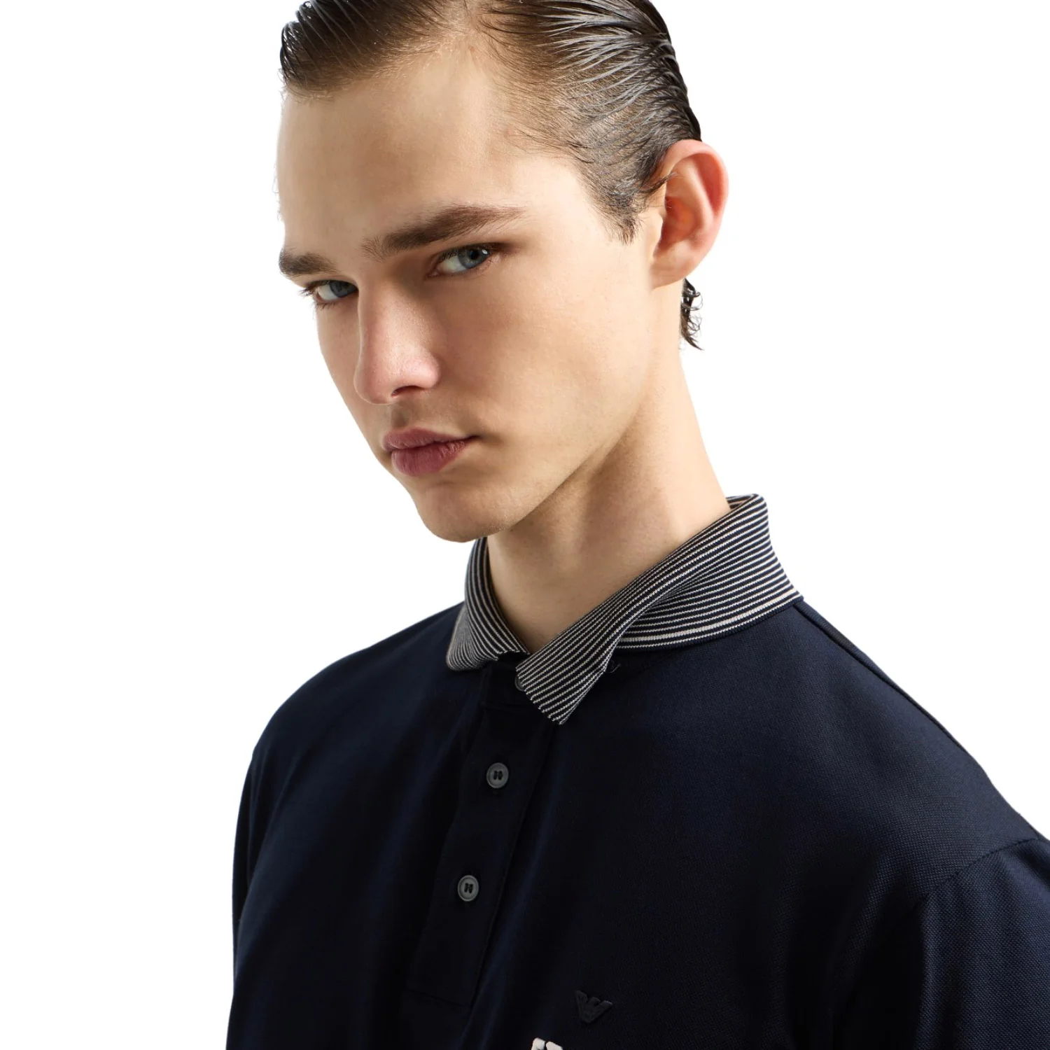 Piqué Polo Shirt With Super-Embossed Ea Embroidery - Image 3