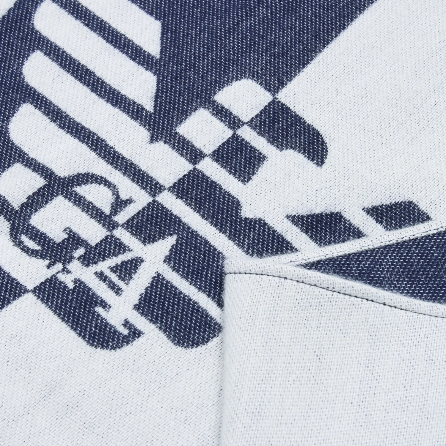 Two-Tone Wool Blend Scarf With Maxi Logo - Image 2