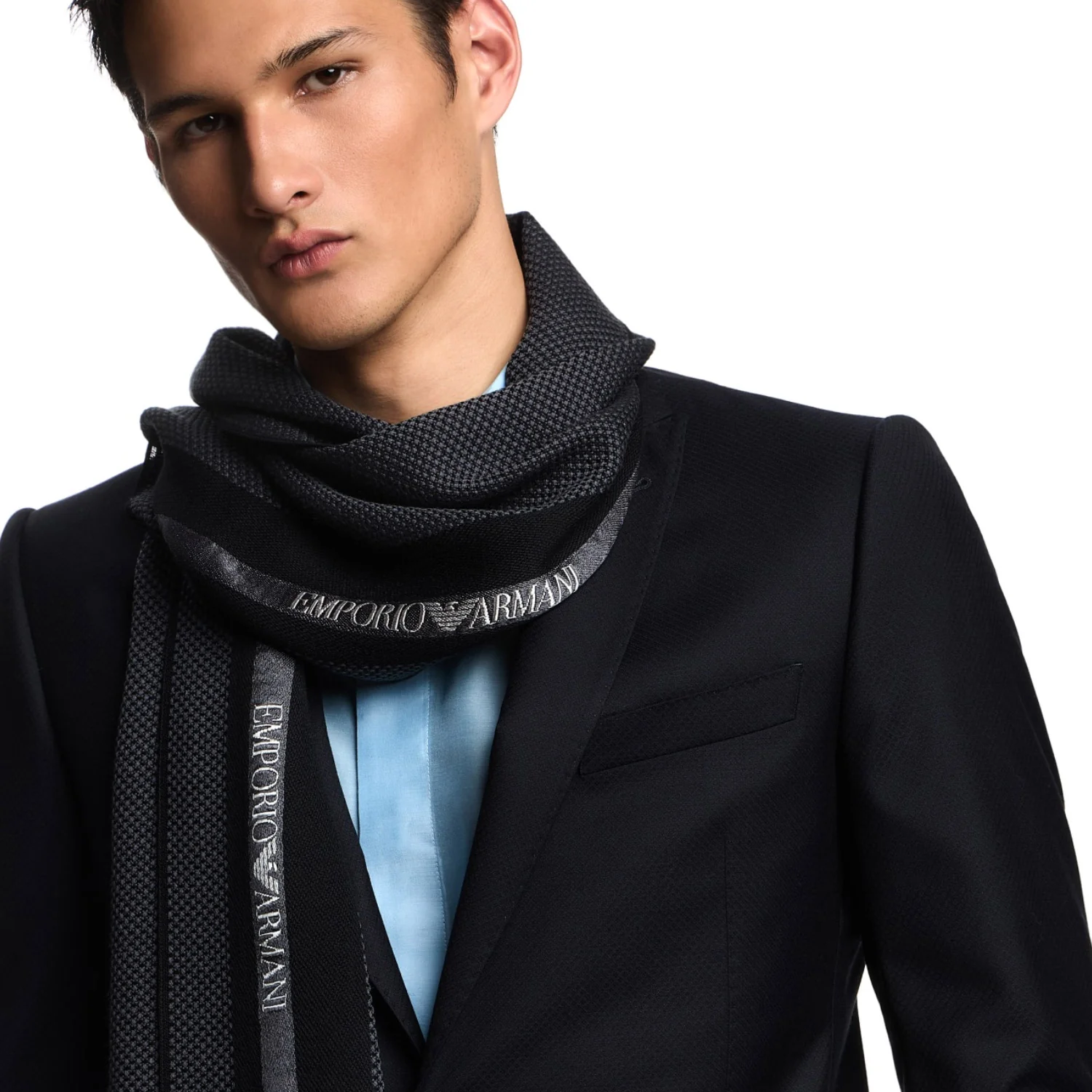 Wool Scarf With Tape Logo - Image 3