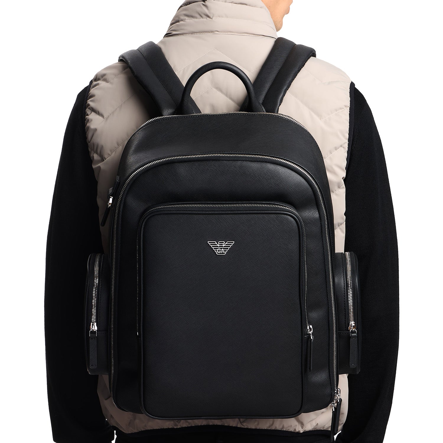 Ea Asv Regenerated Saffiano Backpack - Image 4