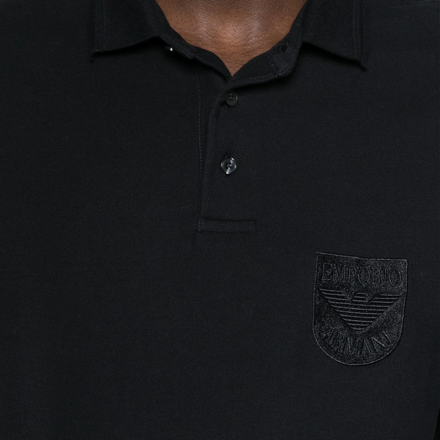 Ea Piqué Polo Shirt With Shield Embroidery - Image 4