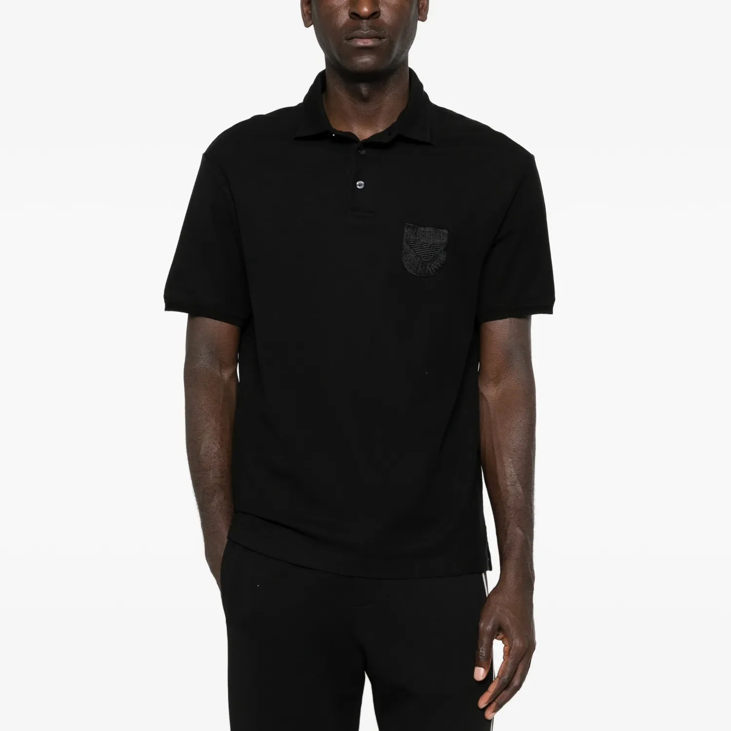 Ea Piqué Polo Shirt With Shield Embroidery - Image 2