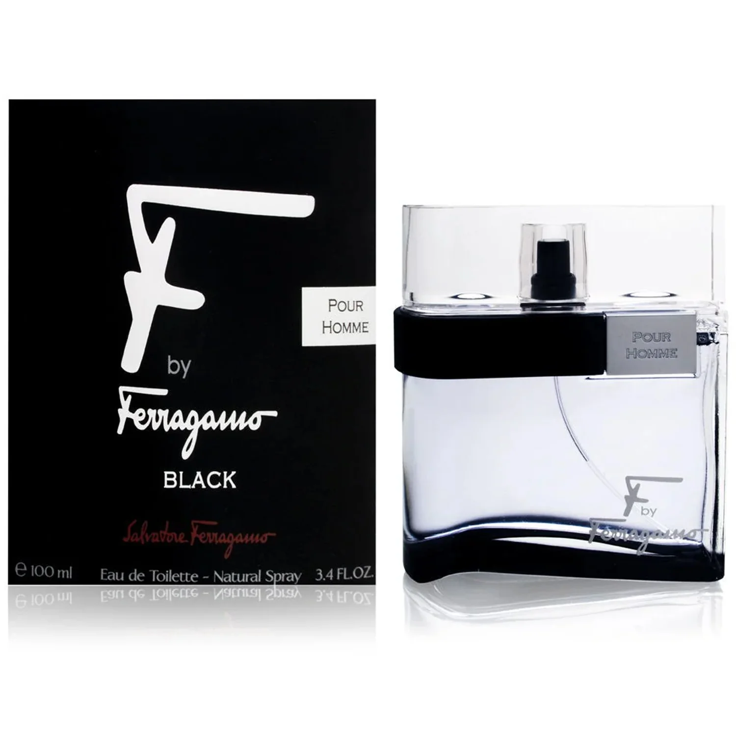 FERRAGAMO F BLACK MEN EDT 100ML - Image 2