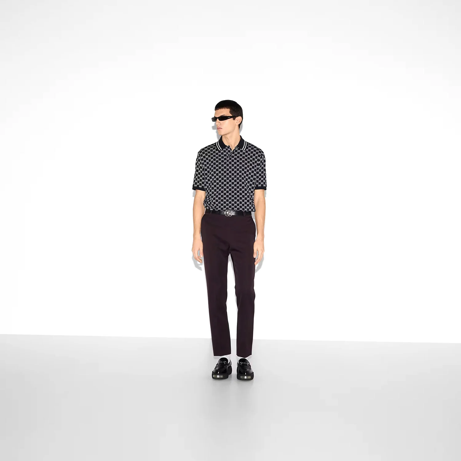 Gg Cotton Piquet Jacquard Polo Shirt - Image 7