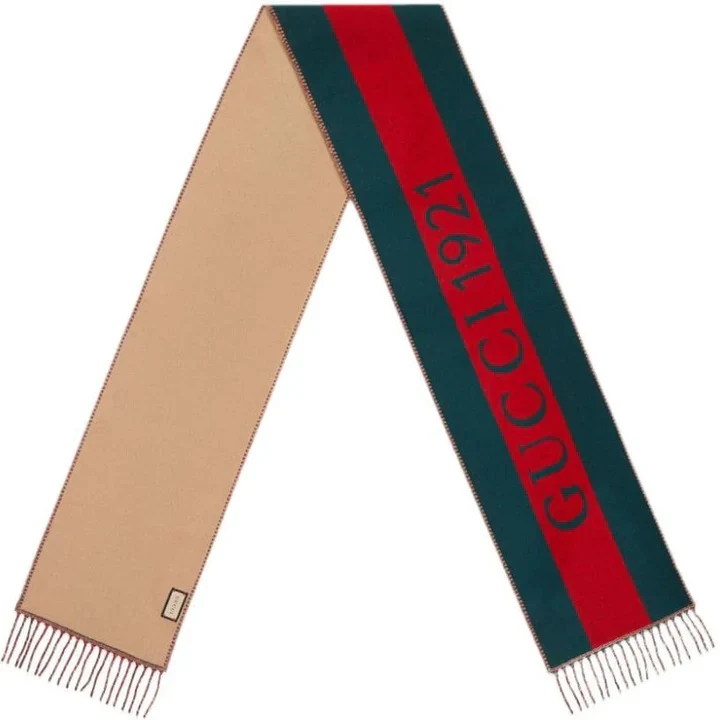 GREEN BEIGE GUCCI MEN SCARF - Image 3