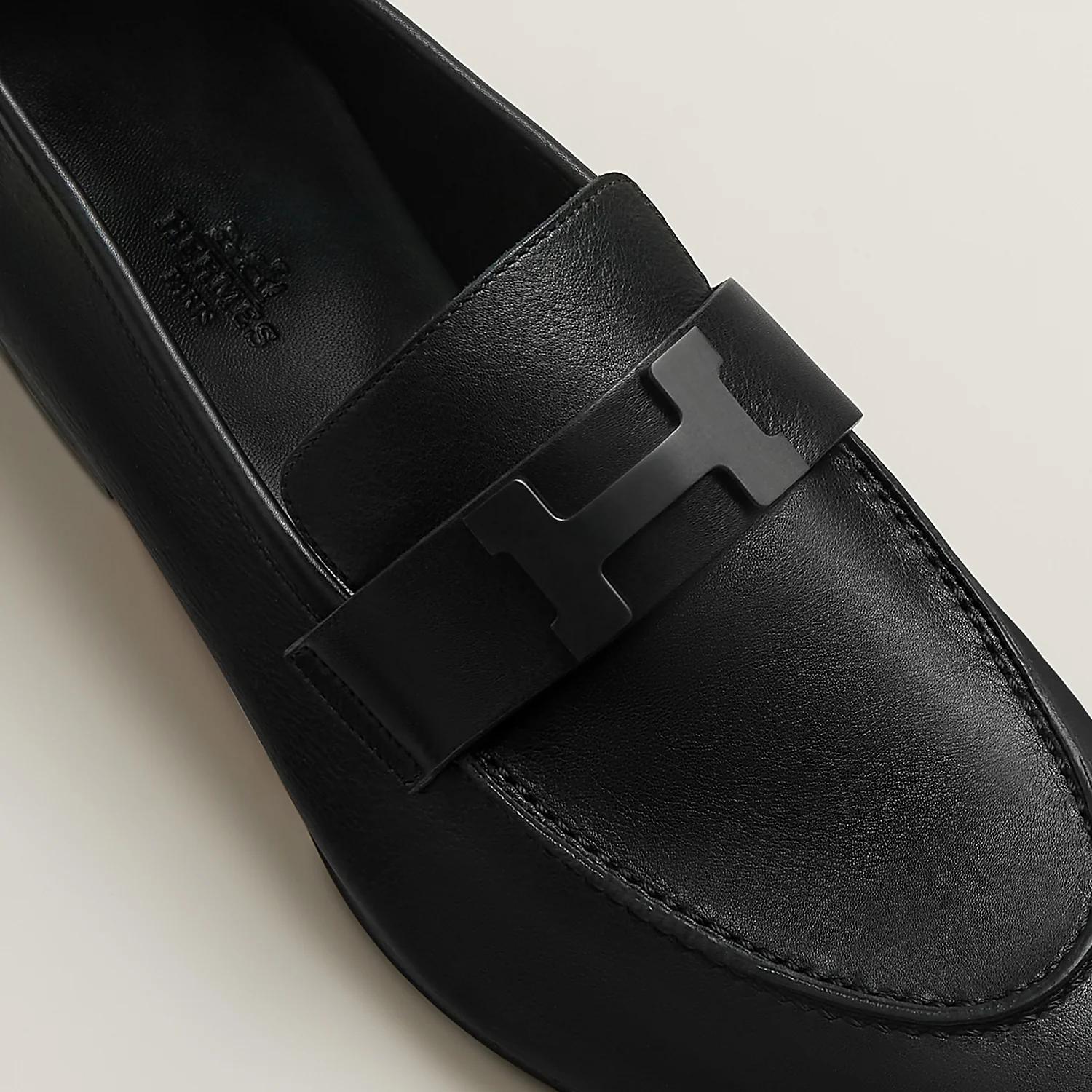 PARIS LOAFER SMOOTH LEATHER BLACK BUCKLE - Image 2