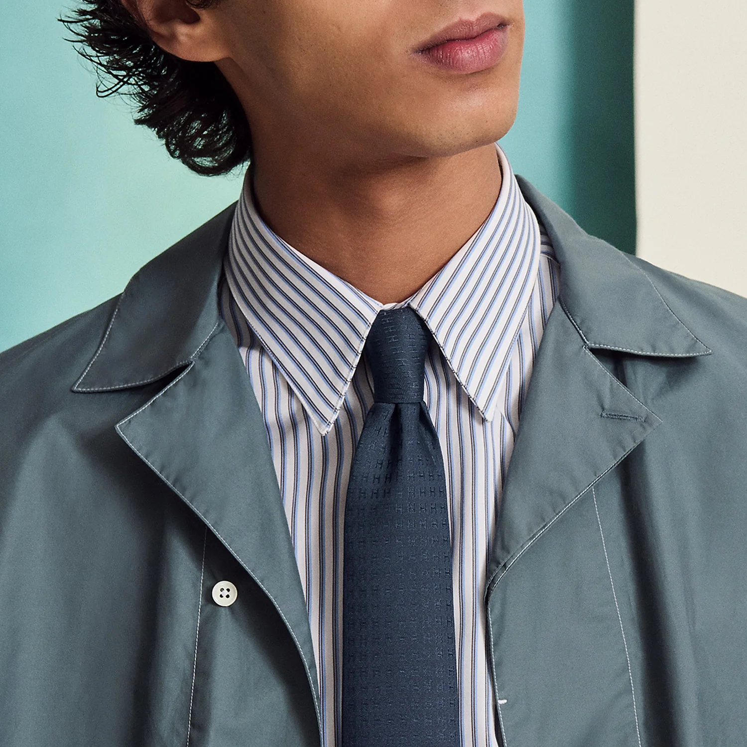 HERMES Faconnee H tie - Image 2