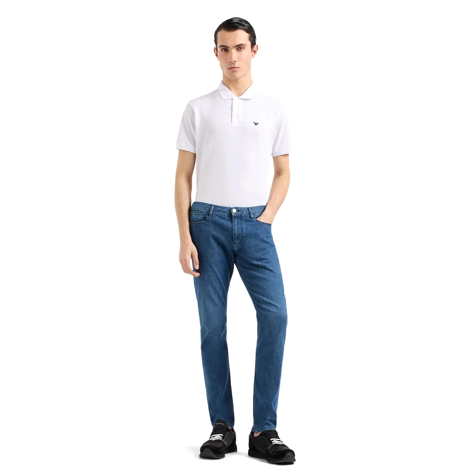 J06 Worn-Effect Wash, Slim-Fit, 8 Oz Denim Jeans - Image 2