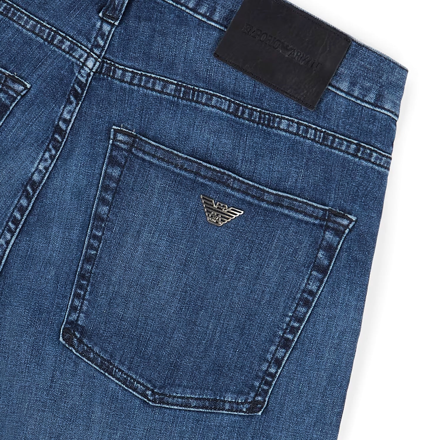 J45 Regular-Fit, Worn-Wash 8 Oz Denim Jeans - Image 4