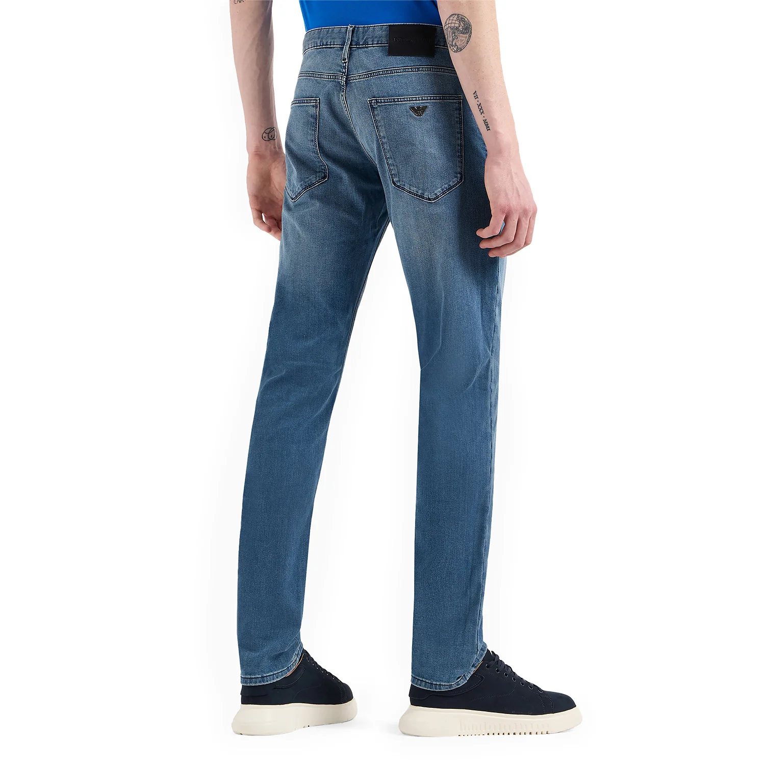 J75 Slim-Fit, Stone-Washed Denim Jeans With Fleece Lining - Image 3
