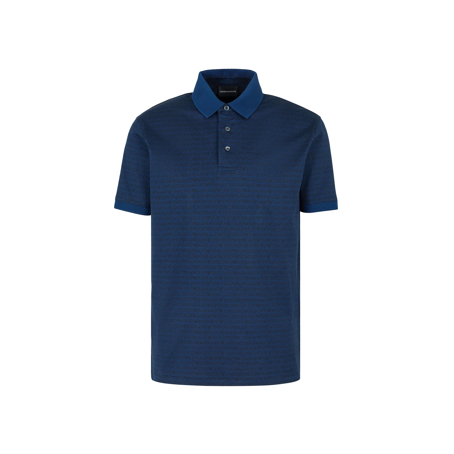 Jersey Polo Shirt With All-Over Jacquard Lettering - Image 12