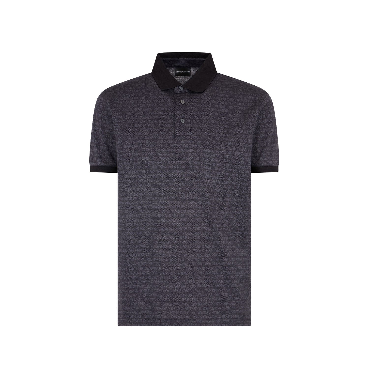 Jersey Polo Shirt With All-Over Jacquard Lettering - Image 19