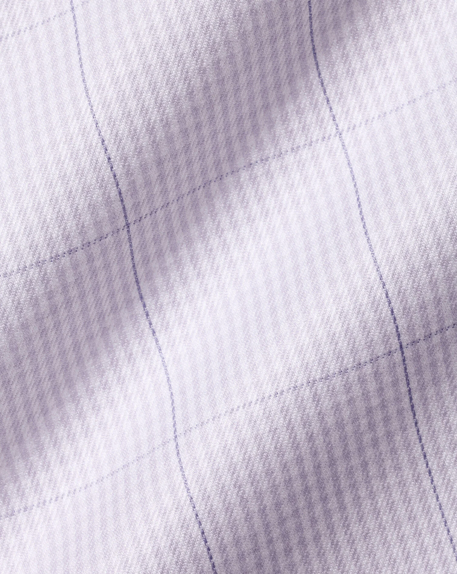 LAVENDER PURPLE NON-IRON TWILL PUPPYTOOTH CHECK SLIM FIT SHIRT - Image 2