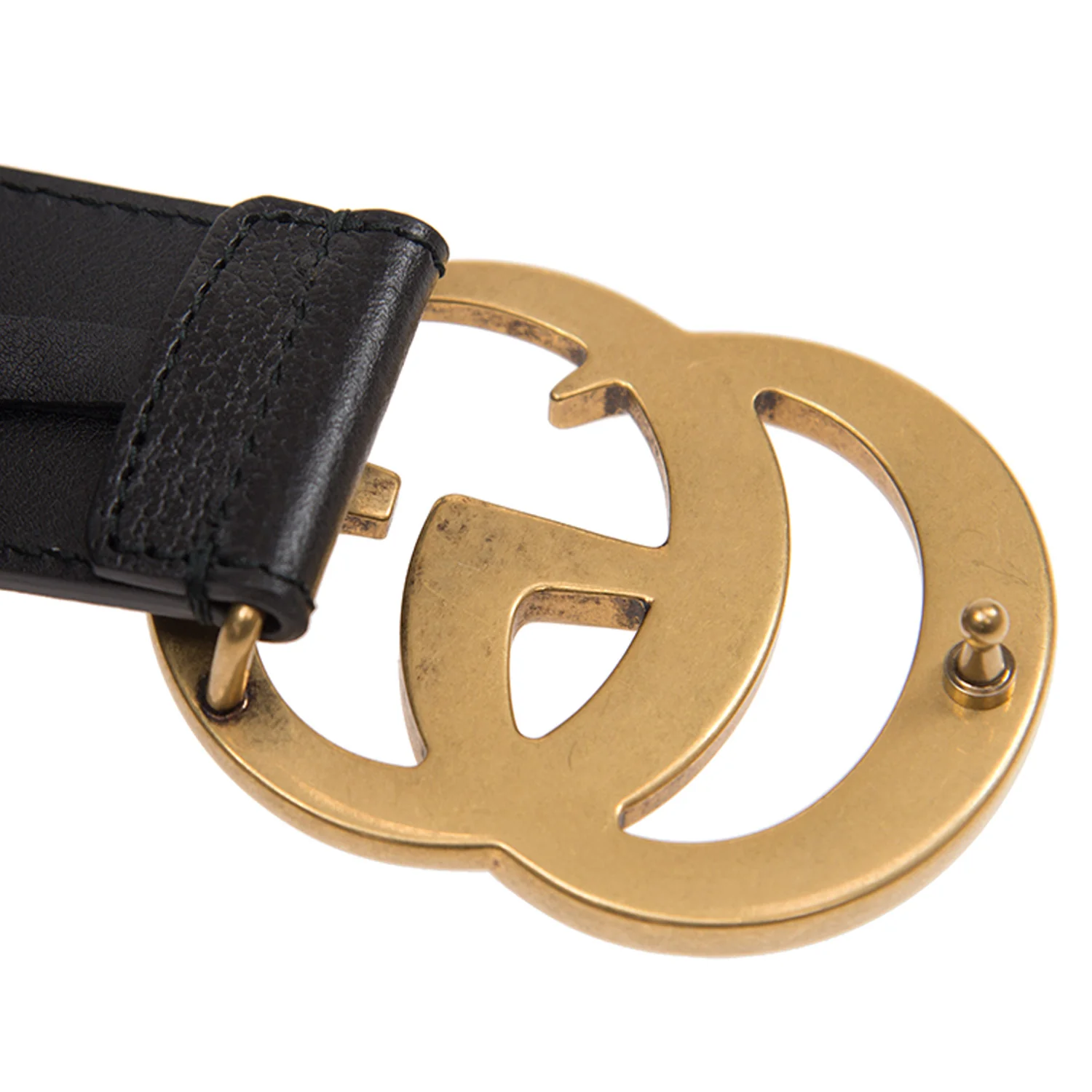 Leather Belt With Eagle Plate - Image 2