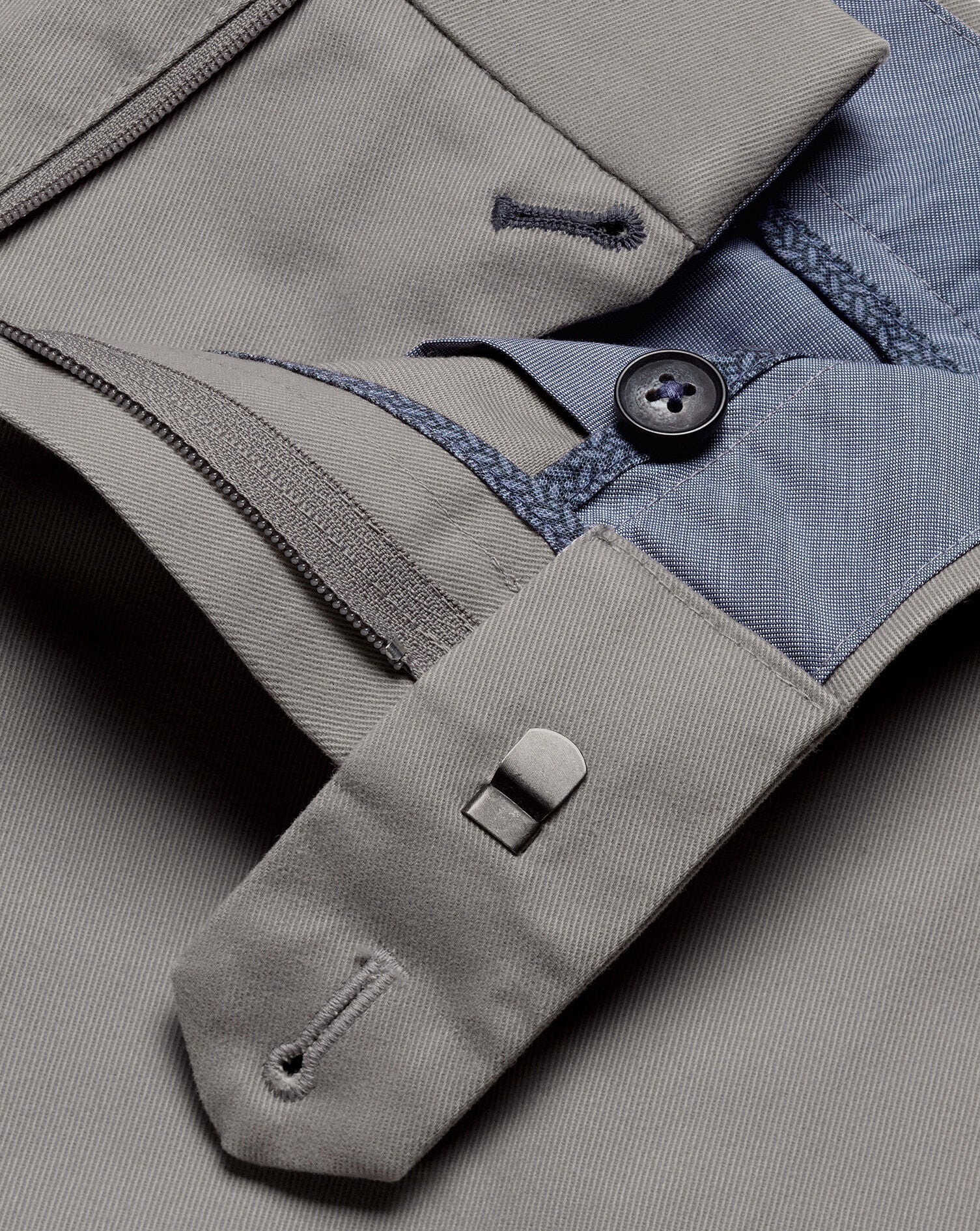 LIGHT GREY SLIM FIT ULTIMATE NON-IRON CHINO - Image 4