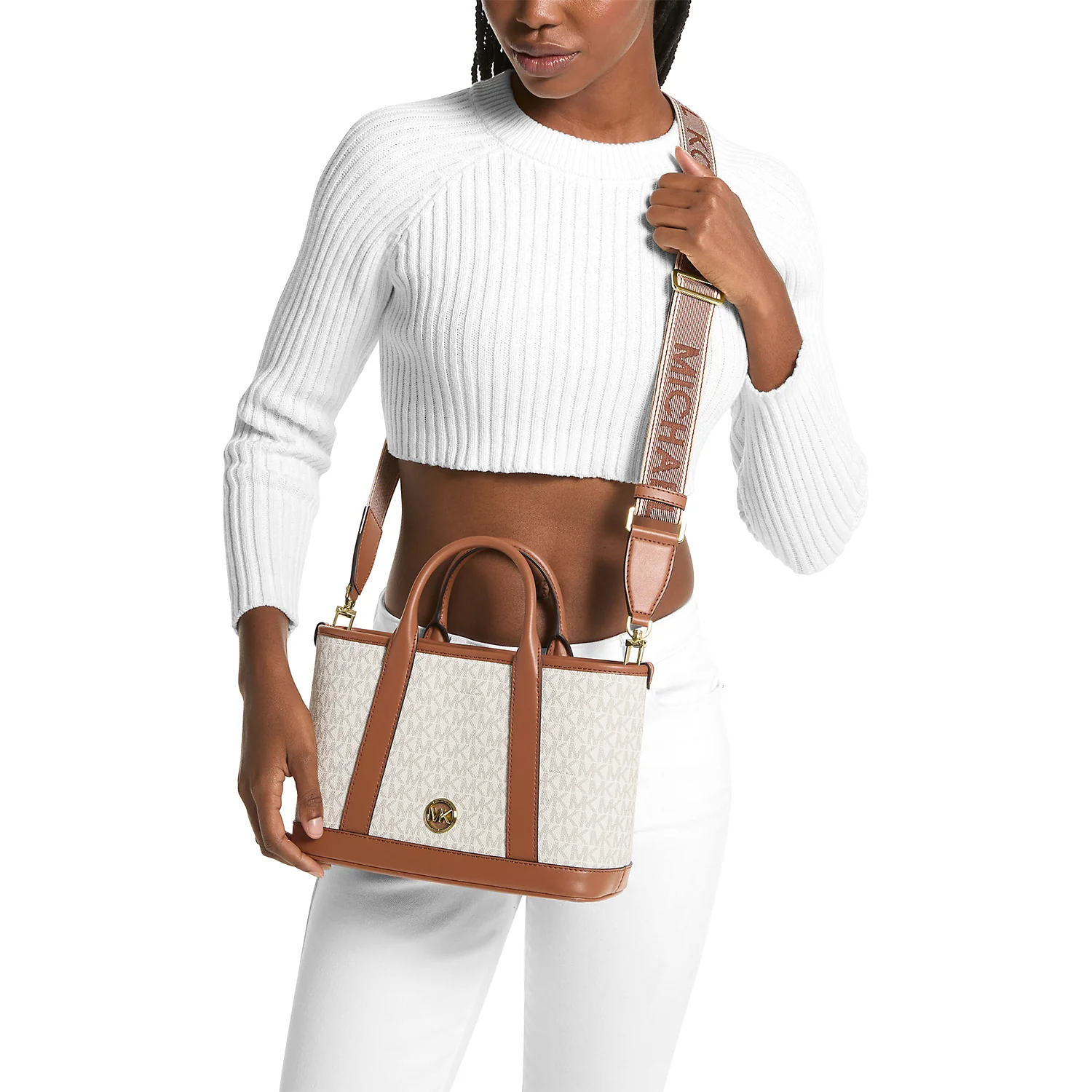Luisa Small Signature Logo Satchel - Image 6
