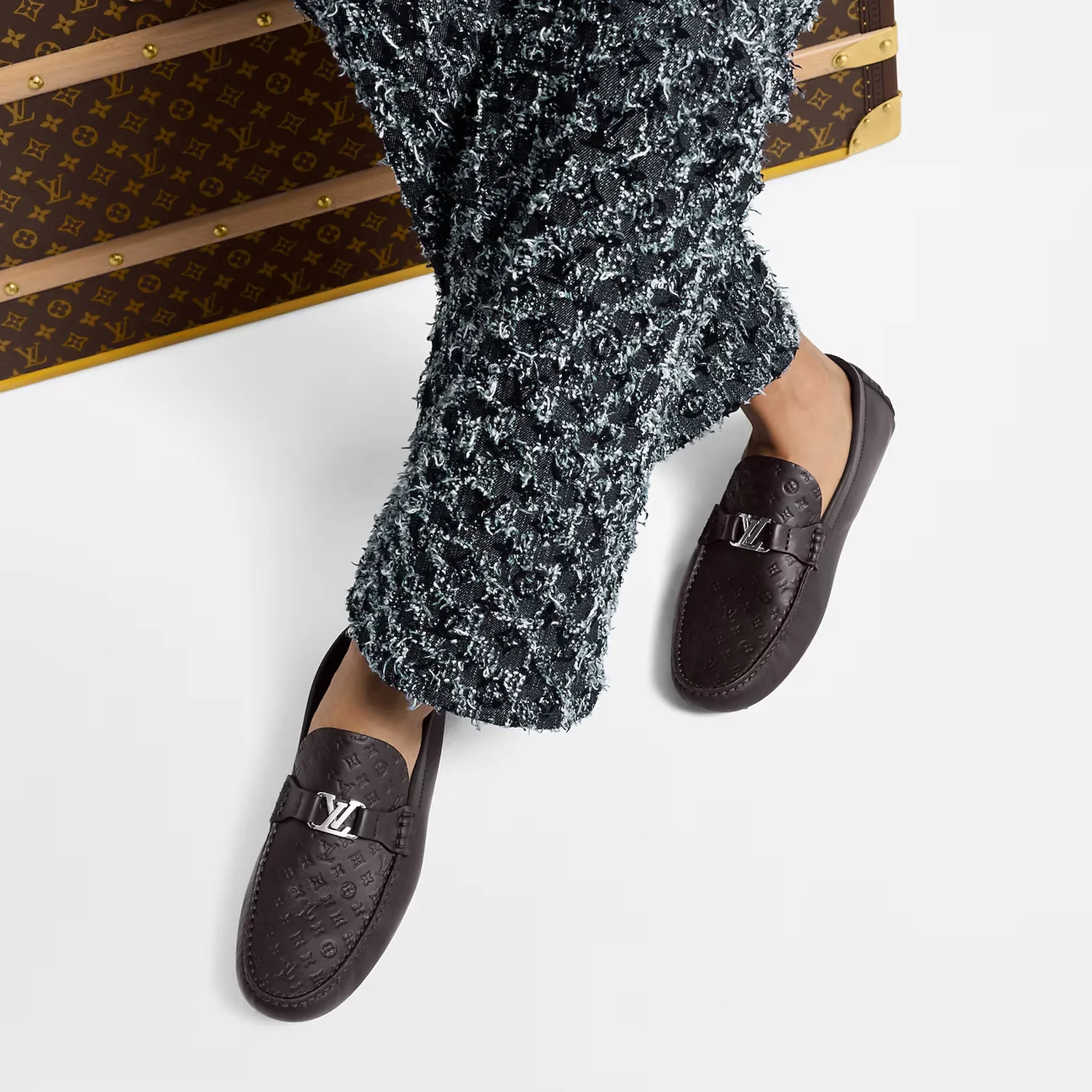 LV Silverstone Moccasin Mono Embossed - Image 4