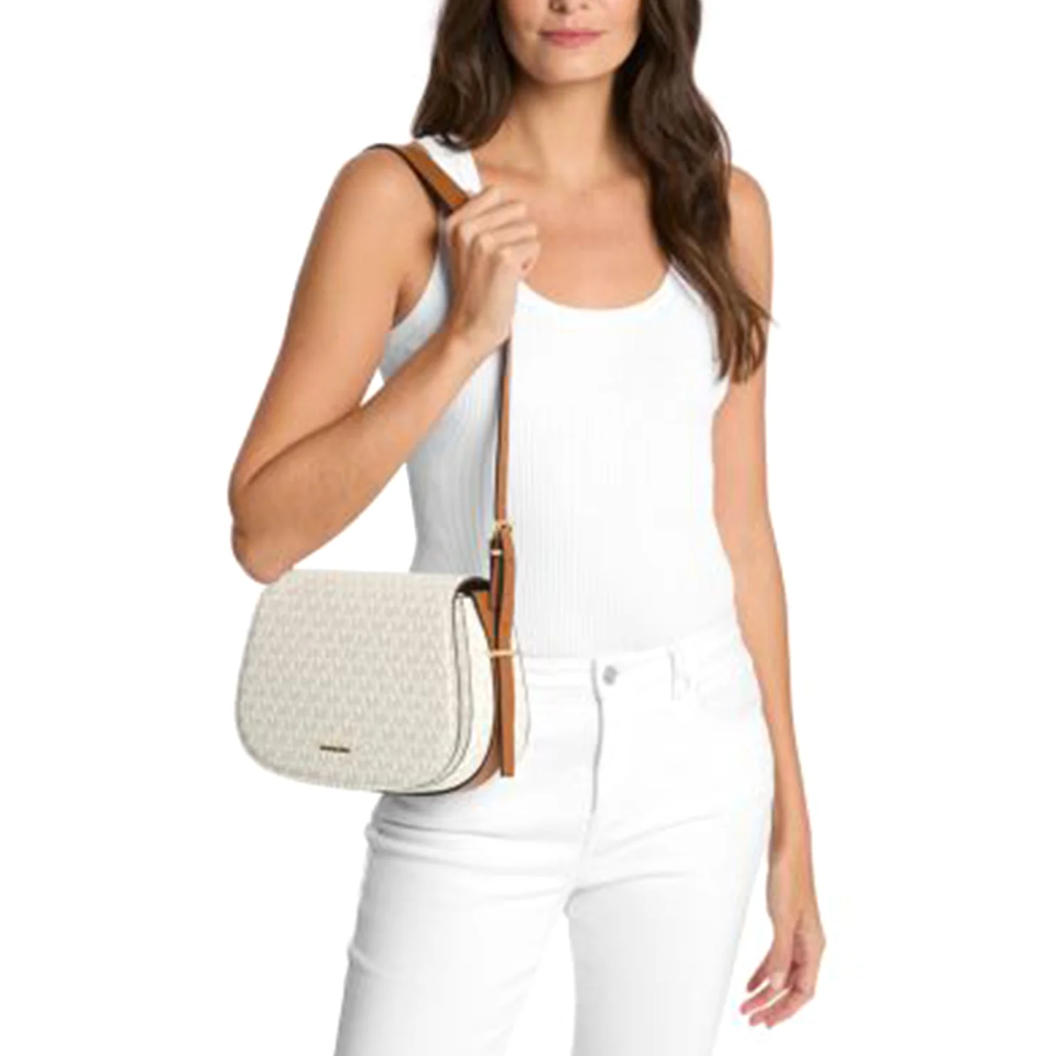 Lydia Medium Signature Logo Messenger Bag - Image 3